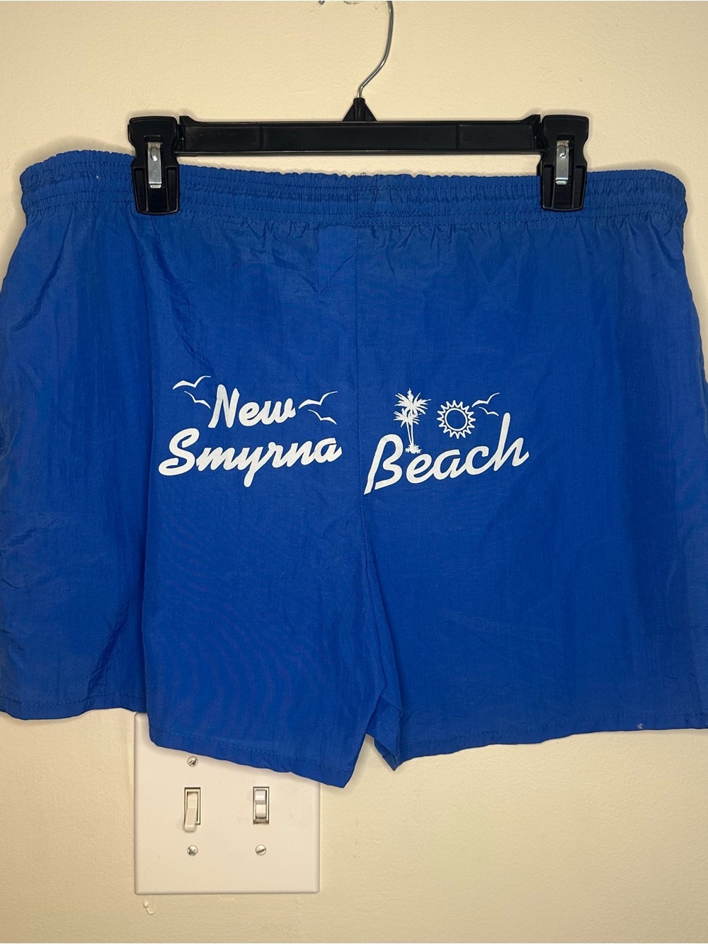 VTG/Y2K Mango Tree Womens M Blue New Smyrna Beach Souvenir Swim/Board Shorts